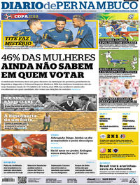 Capa do jornal Diario de Pernambuco 25/06/2018