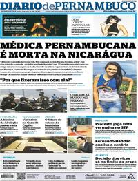 Capa do jornal Diario de Pernambuco 25/07/2018