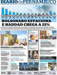 Capa do jornal Diario de Pernambuco 25/09/2018