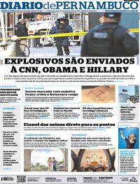 Capa do jornal Diario de Pernambuco 25/10/2018