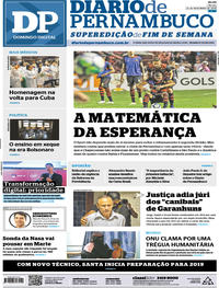 Capa do jornal Diario de Pernambuco 25/11/2018