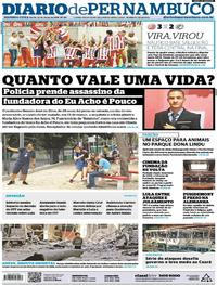 Capa do jornal Diario de Pernambuco 26/03/2018