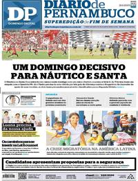 Capa do jornal Diario de Pernambuco 26/08/2018
