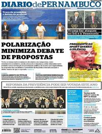 Capa do jornal Diario de Pernambuco 26/09/2018