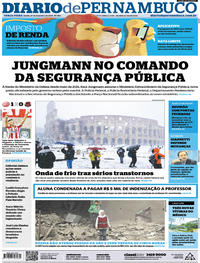 Capa do jornal Diario de Pernambuco 27/02/2018
