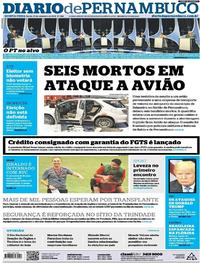 Capa do jornal Diario de Pernambuco 27/09/2018