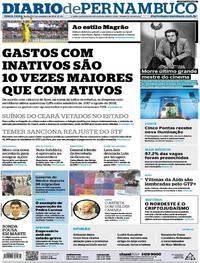 Capa do jornal Diario de Pernambuco 27/11/2018