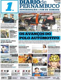 Capa do jornal Diario de Pernambuco 28/04/2018