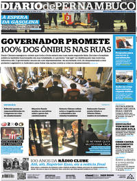 Capa do jornal Diario de Pernambuco 28/05/2018