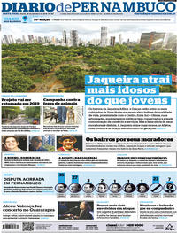 Capa do jornal Diario de Pernambuco 28/09/2018