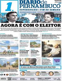 Capa do jornal Diario de Pernambuco 28/10/2018