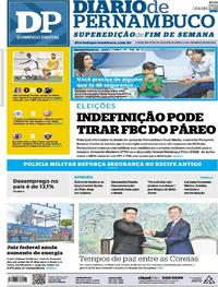 Capa do jornal Diario de Pernambuco 29/04/2018