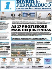 Capa do jornal Diario de Pernambuco 29/09/2018