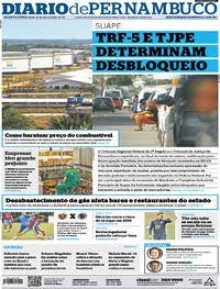 Capa do jornal Diario de Pernambuco 30/05/2018