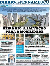 Capa do jornal Diario de Pernambuco 30/08/2018