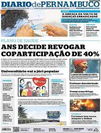 Capa do jornal Diario de Pernambuco 31/07/2018