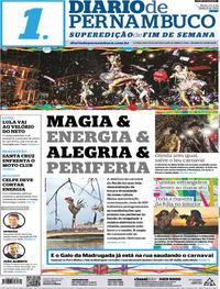 Capa do jornal Diario de Pernambuco 02/03/2019
