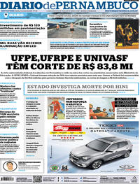 Capa do jornal Diario de Pernambuco 03/05/2019