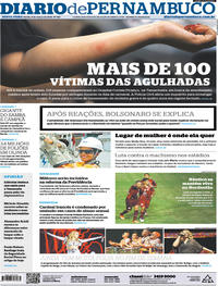 Capa do jornal Diario de Pernambuco 08/03/2019