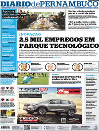 Capa do jornal Diario de Pernambuco 09/05/2019