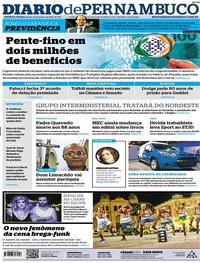 Capa do jornal Diario de Pernambuco 10/01/2019