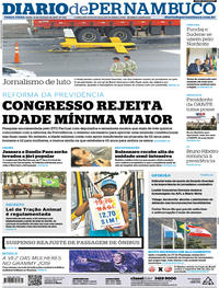 Capa do jornal Diario de Pernambuco 12/02/2019