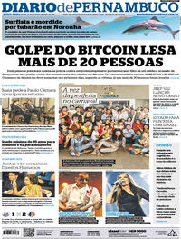 Capa do jornal Diario de Pernambuco 15/02/2019