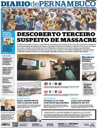 Capa do jornal Diario de Pernambuco 15/03/2019