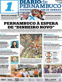 Capa do jornal Diario de Pernambuco 15/04/2019