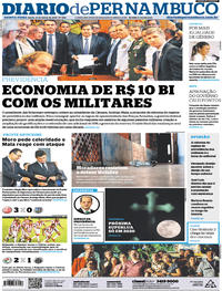 Capa do jornal Diario de Pernambuco 21/03/2019