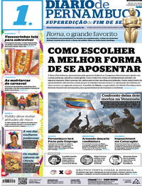 Capa do jornal Diario de Pernambuco 23/02/2019