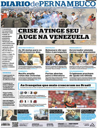 Capa do jornal Diario de Pernambuco 24/01/2019
