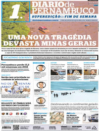 Capa do jornal Diario de Pernambuco 26/01/2019