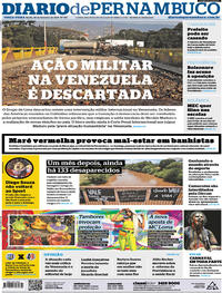 Capa do jornal Diario de Pernambuco 26/02/2019
