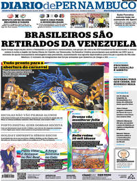 Capa do jornal Diario de Pernambuco 27/02/2019