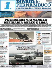 Capa do jornal Diario de Pernambuco 27/04/2019