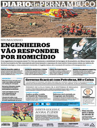 Capa do jornal Diario de Pernambuco 30/01/2019