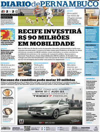 Capa do jornal Diario de Pernambuco 30/04/2019