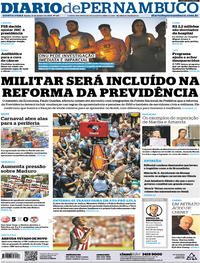 Capa do jornal Diario de Pernambuco 31/01/2019