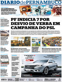 Capa do jornal Diario de Pernambuco 02/07/2019