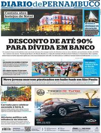 Capa do jornal Diario de Pernambuco 02/12/2019