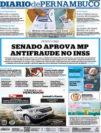 Capa do jornal Diario de Pernambuco 04/06/2019