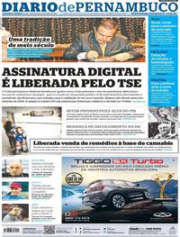 Capa do jornal Diario de Pernambuco 04/12/2019