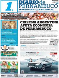 Capa do jornal Diario de Pernambuco 05/10/2019