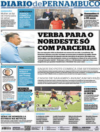 Capa do jornal Diario de Pernambuco 06/08/2019