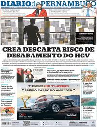 Capa do jornal Diario de Pernambuco 06/12/2019