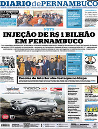 Capa do jornal Diario de Pernambuco 08/08/2019