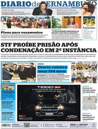 Capa do jornal Diario de Pernambuco 08/11/2019