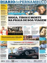 Capa do jornal Diario de Pernambuco 09/12/2019