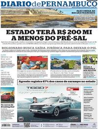 Capa do jornal Diario de Pernambuco 10/10/2019